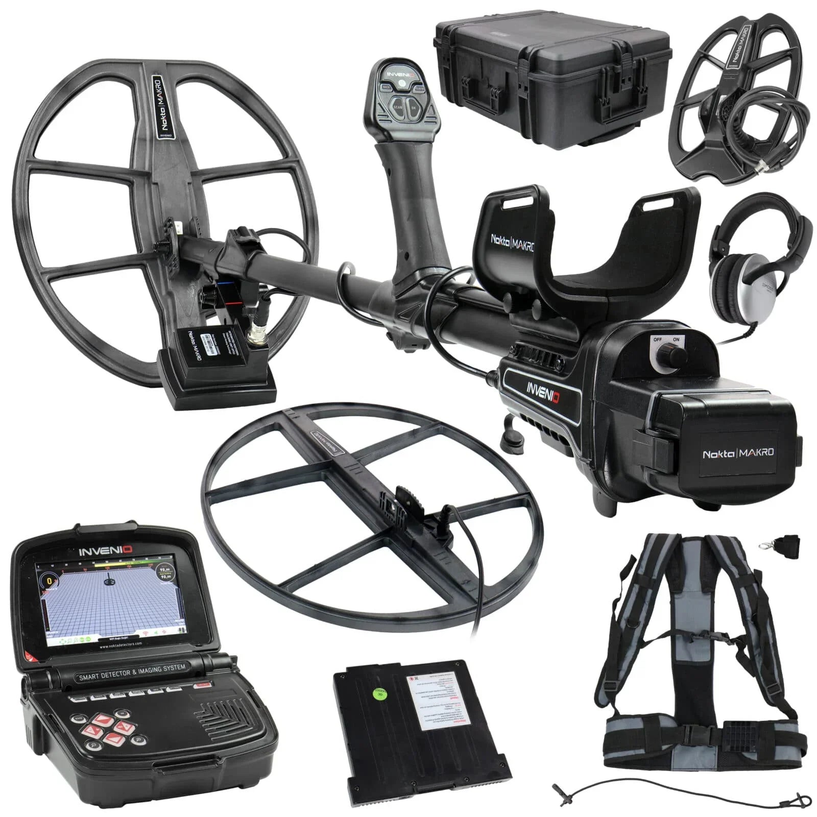 Nokta Makro Invenio Pro Pack Smart Metal Detector with 3D Imaging & 3 Waterproof Coils
