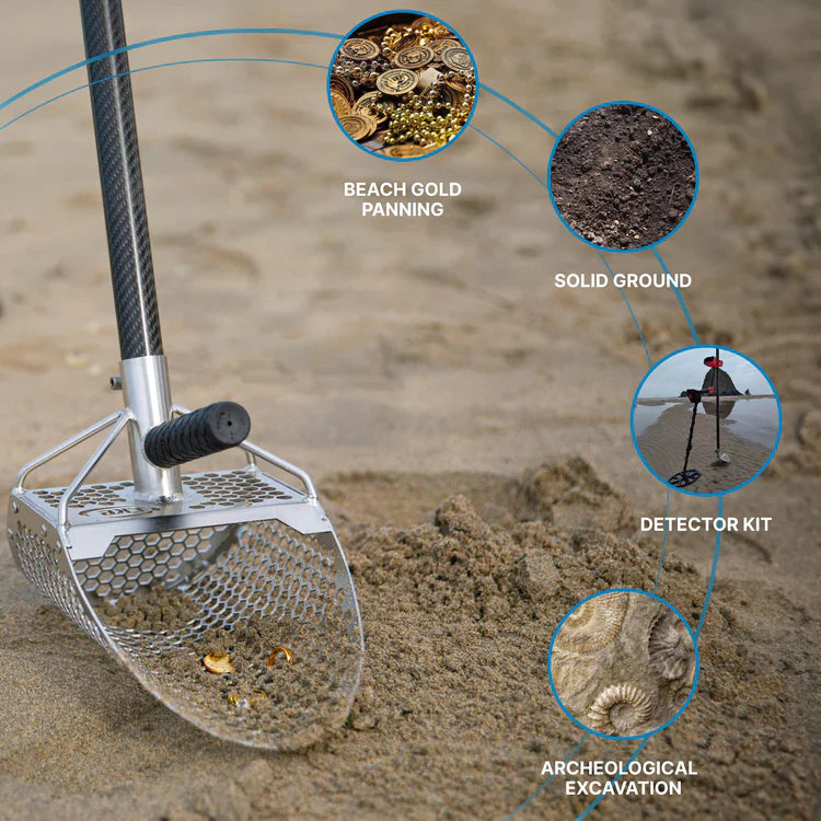 CKG 11x7" Sand Scoop for Beach Detecting - Stainless Steel