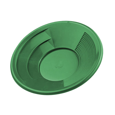 Green Dual Riffle Gold Pan – 12" Prospecting Pan for Gold Recovery