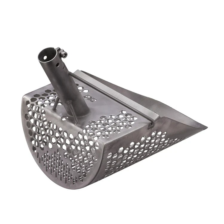 CKG 11x9" Pro Sand Scoop for Beach Metal Detecting - Stainless Steel
