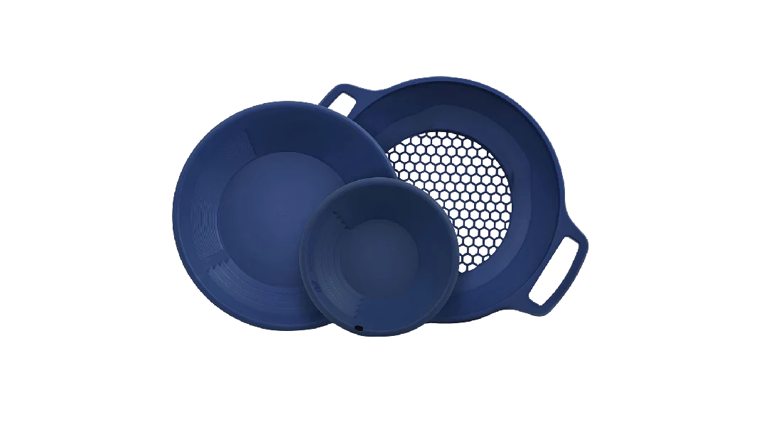 Minelab Pro-Gold Gold Panning Kit – Complete Prospecting Set with Pans, Accessories & Carry Bag (Blue)