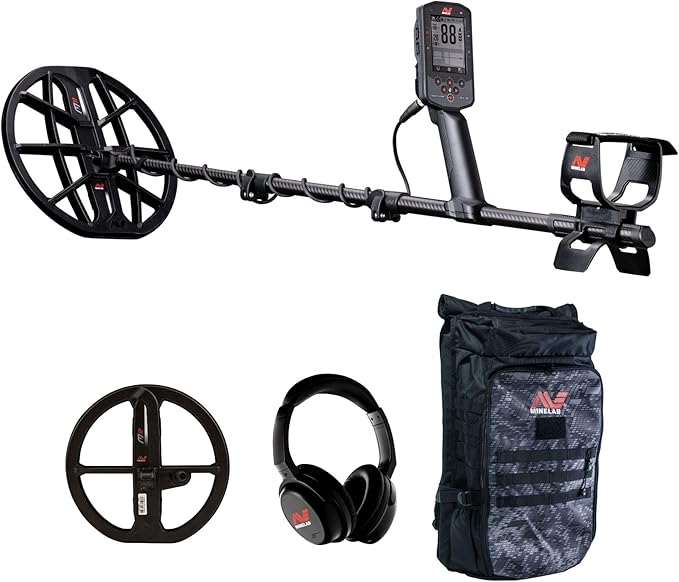 Minelab Manticore Multi-Frequency High Power Waterproof Metal Detector with M9 Coil & Backpack