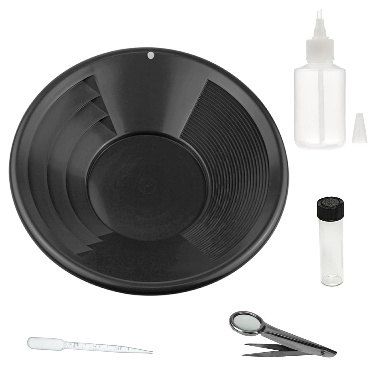 5-Piece Beginner Gold Pan Kit – Gold Recovery Tools and Storage