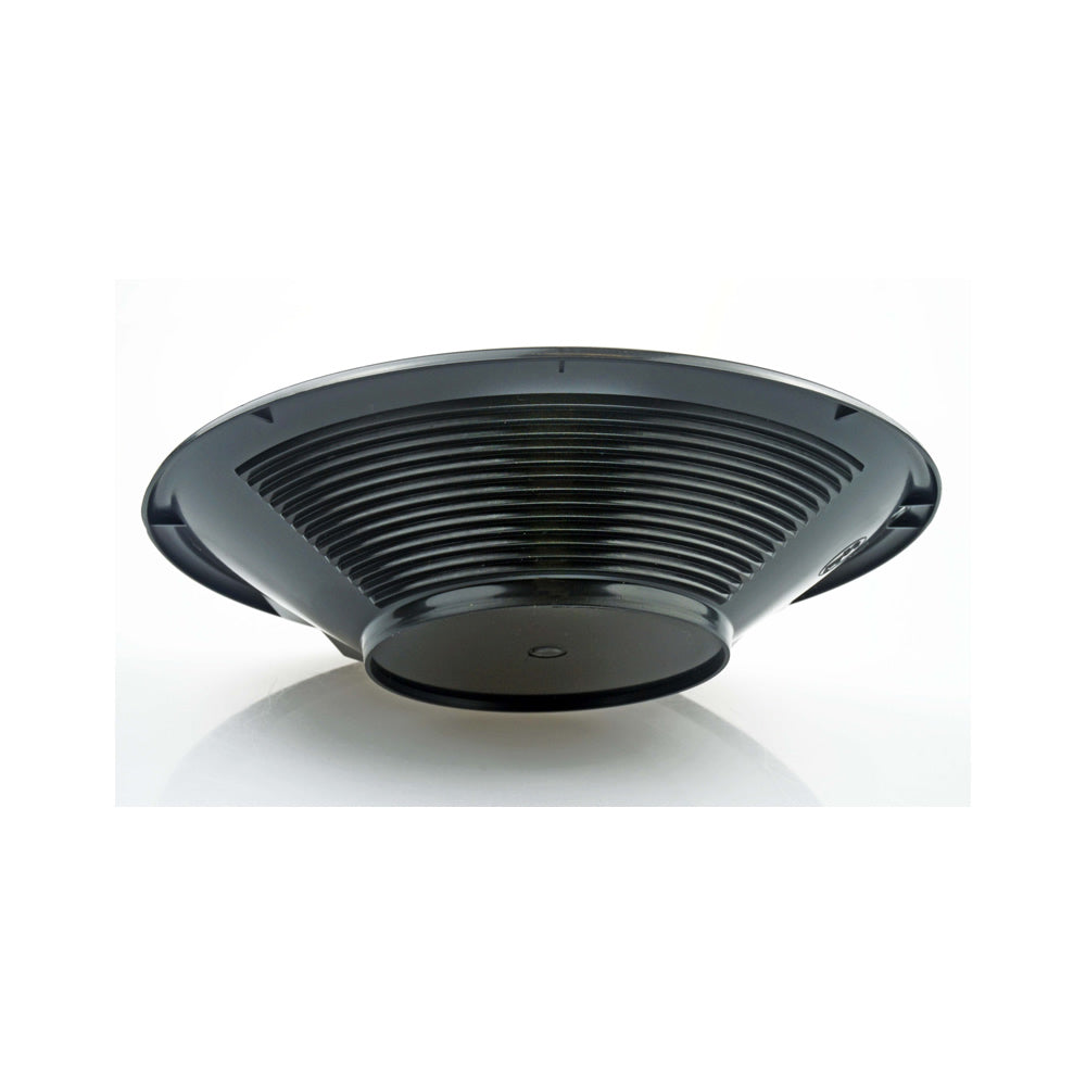 8" Gold Prospecting Pan – Black Plastic with Dual Riffles