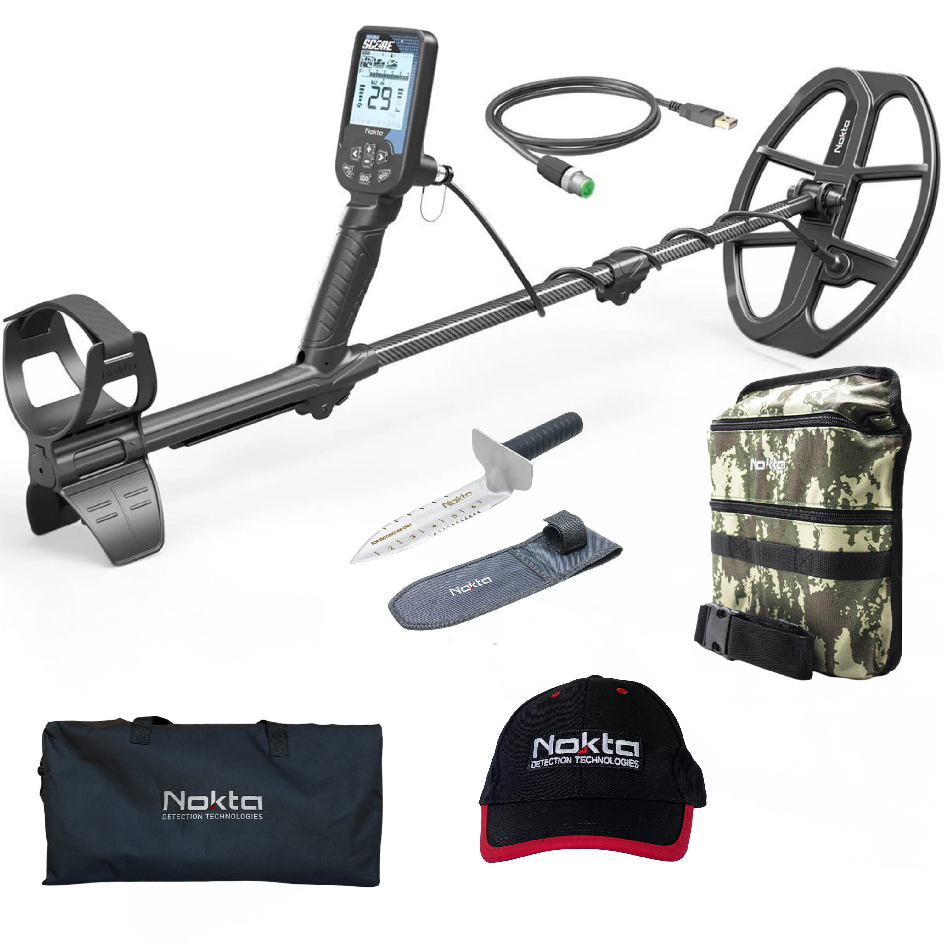 Nokta Score 2 Waterproof Multi-Frequency Metal Detector Beginner Pack with Free Accessories