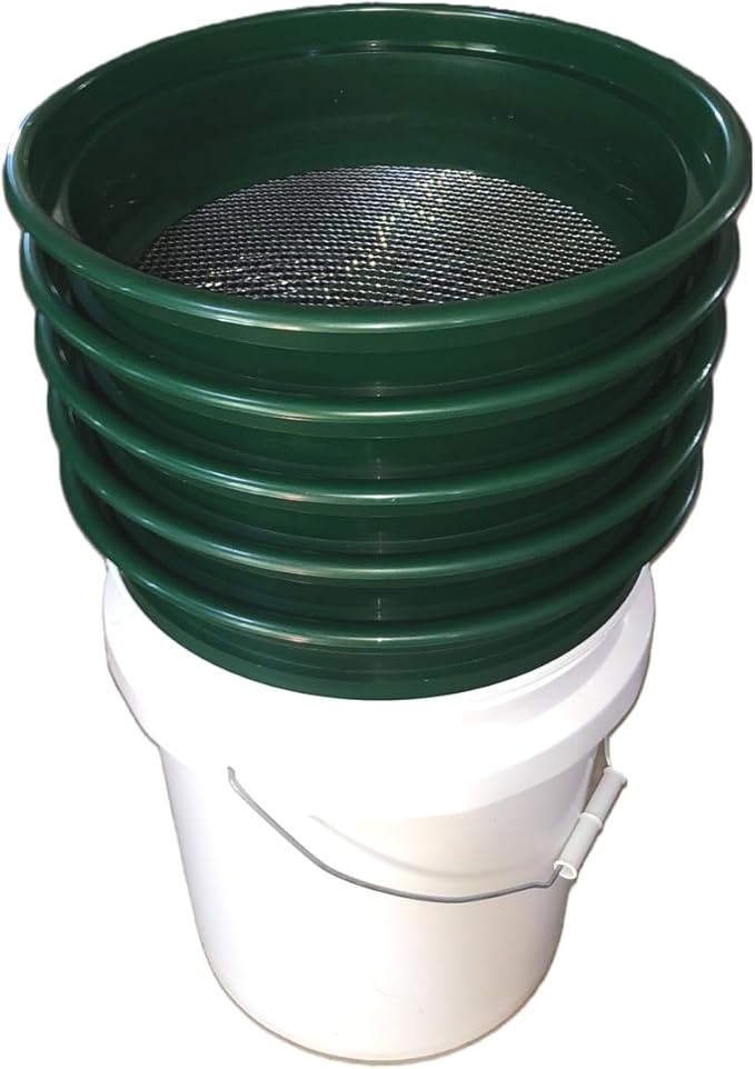 Detector_Hero-6-Piece Gold Panning Classifier Set – 12" Dual Riffle Gold Pan –Fits Standard 5-Gallon Buckets-B0CC75221Z-3