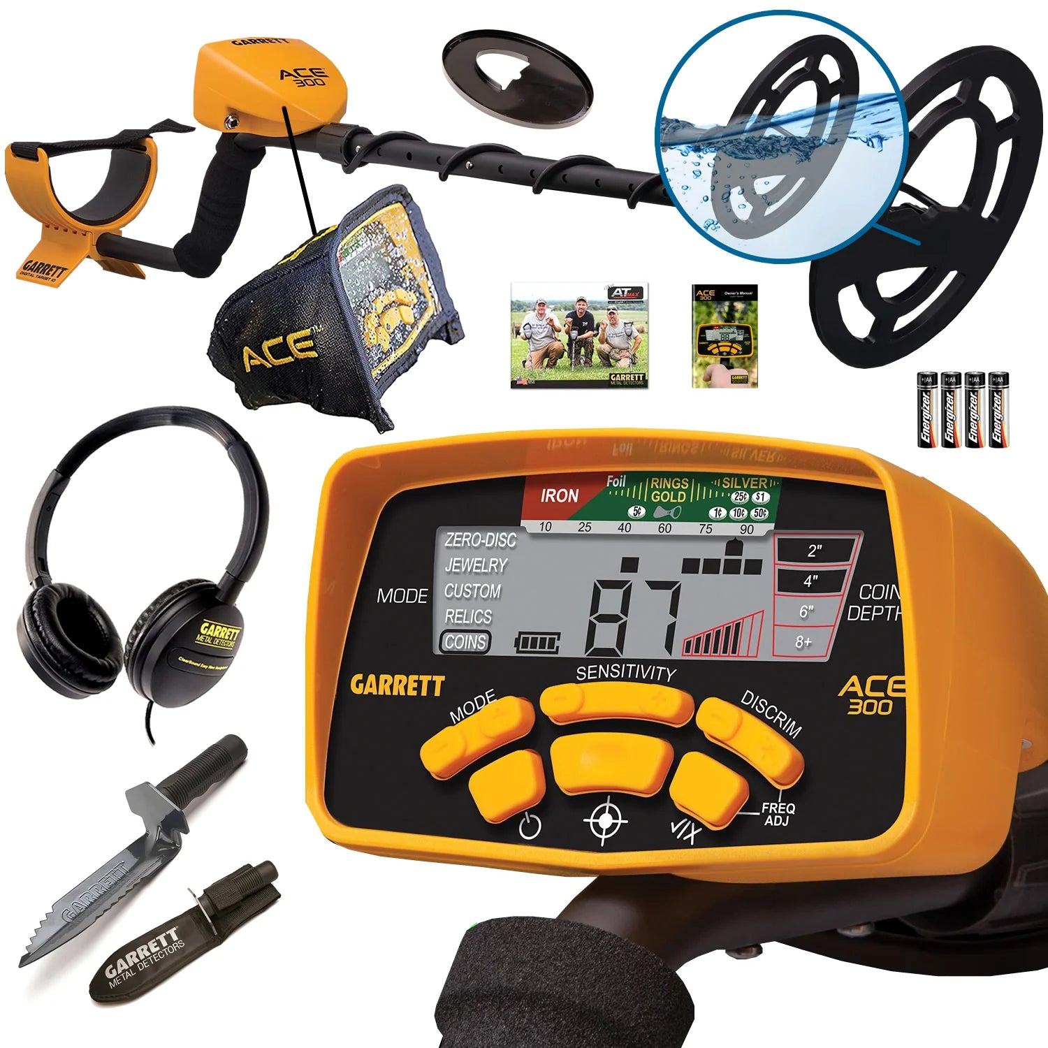 Detector_Hero-Garrett ACE 300 Metal Detector Bundle with Headphones & Edge Digger-1141150g99