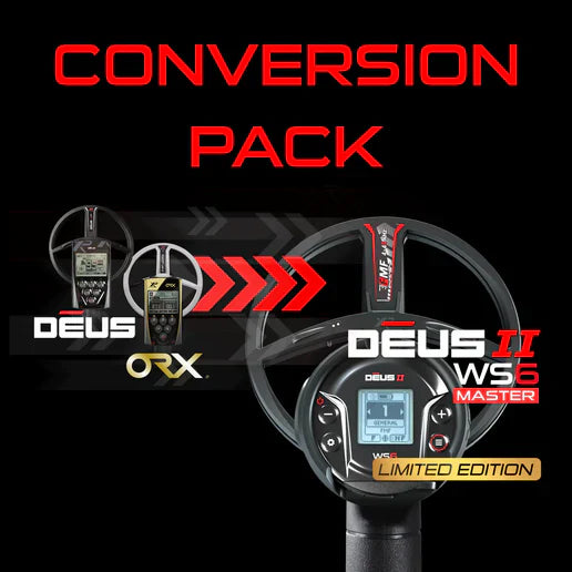 XP Deus II WS6 Master Metal Detector Conversion Pack with 9" FMF Coil for Deus & ORX