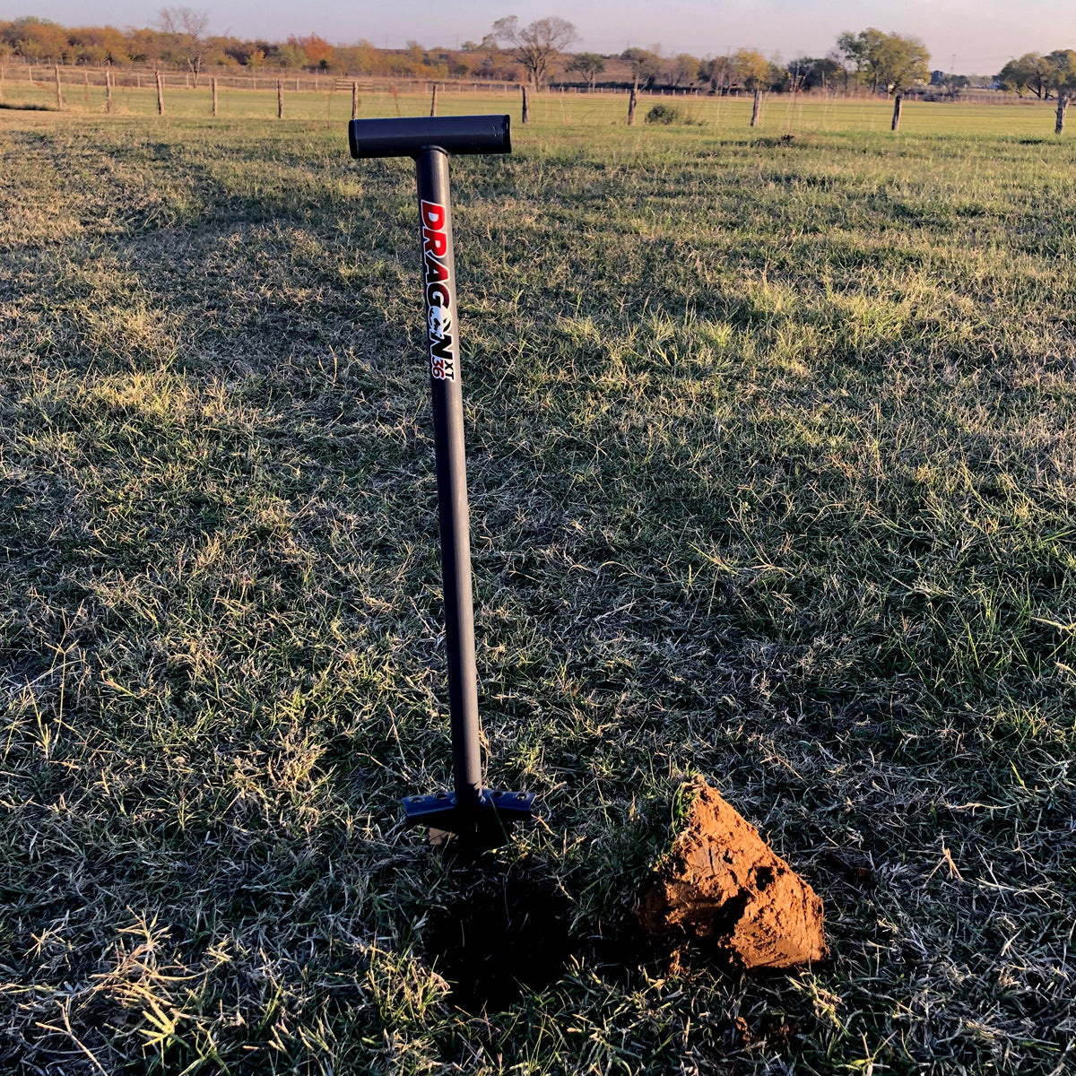 DragonXT Metal Detecting Shovel – 36" T-Handle with Serrated Edge for Tough Soil