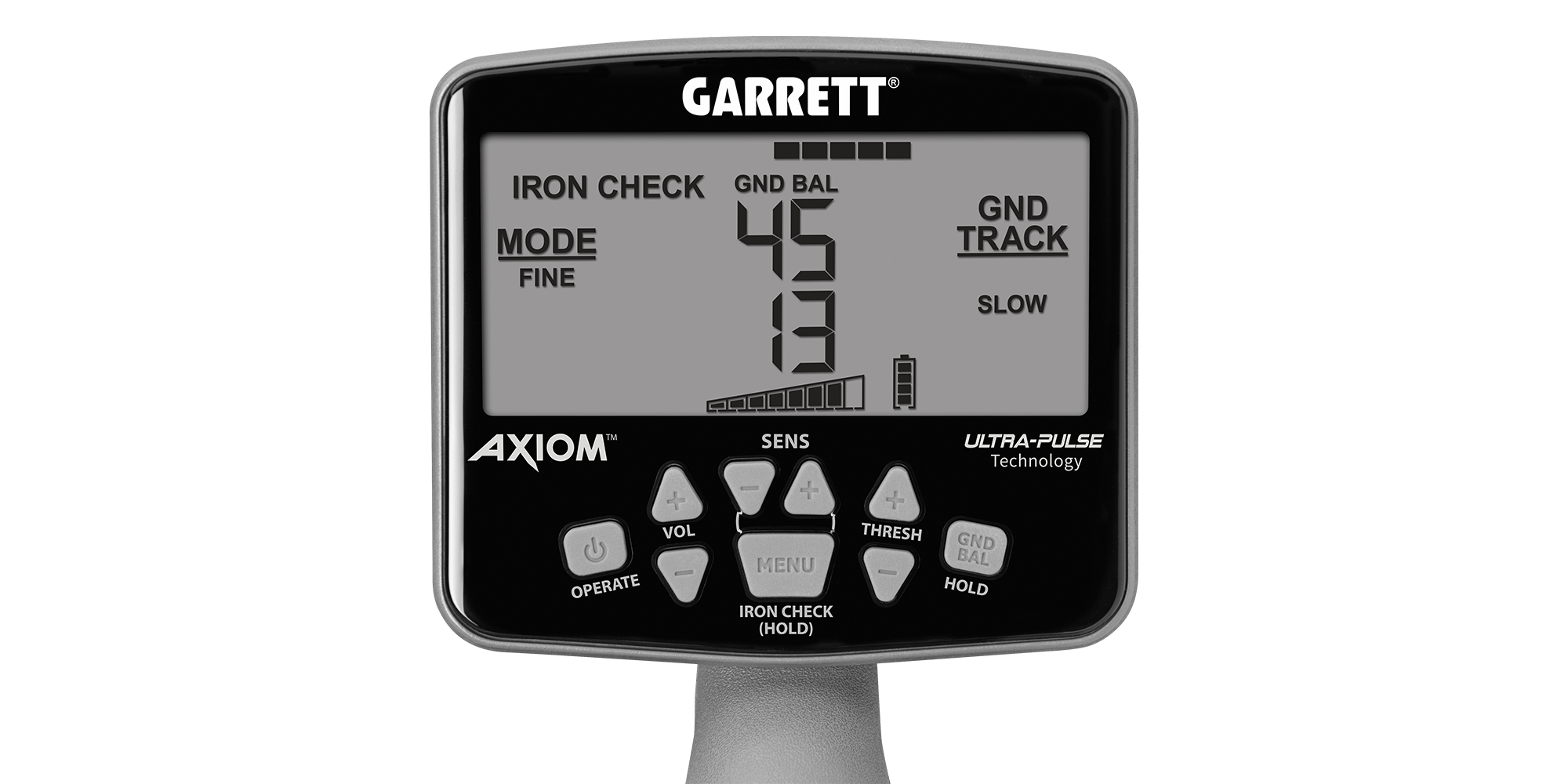 Garrett Axiom Lite Metal Detector – Gold Prospecting Pulse Induction with 11" Mono Coil – Standard Package
