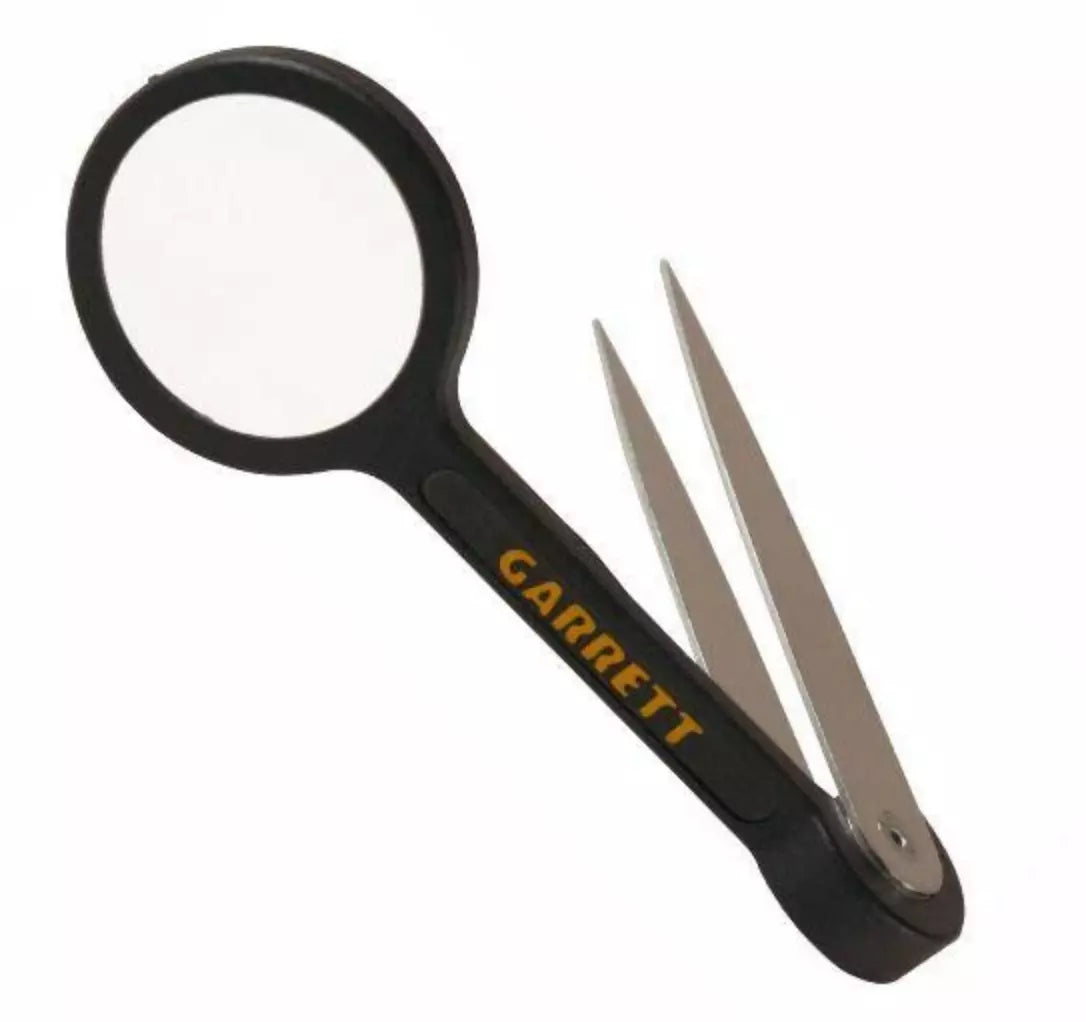 Garrett Magnifier & Tweezers Set – Gold Prospecting & Metal Detecting Accessories