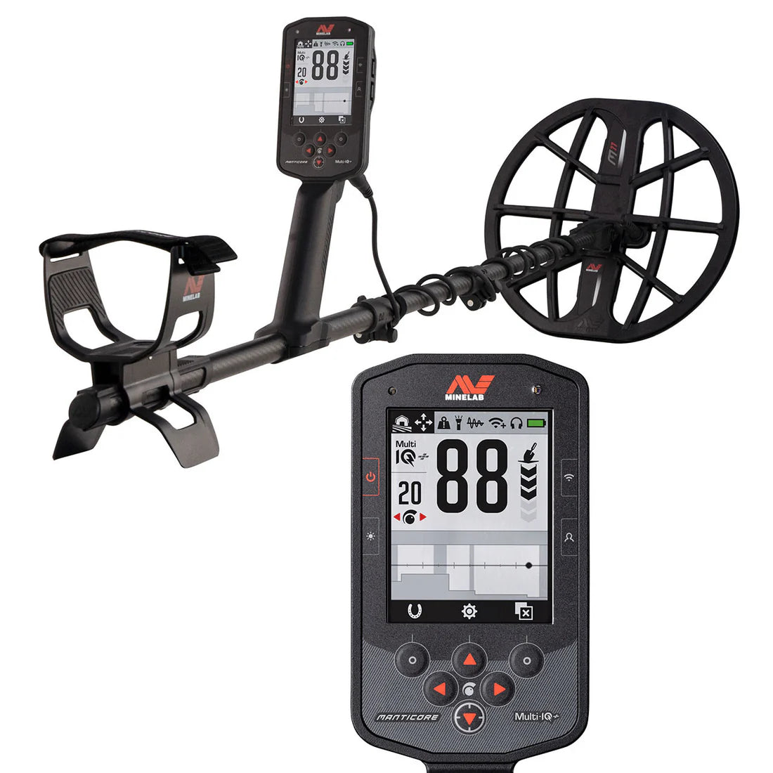 Minelab Manticore 3-Coil Bundle – Waterproof Multi-Frequency Detector with M8, M15 & Pro-Find 40 Pinpointer