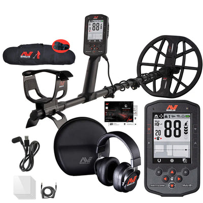 Minelab Manticore Waterproof Multi-Frequency Metal Detector with Padded Gear Bag