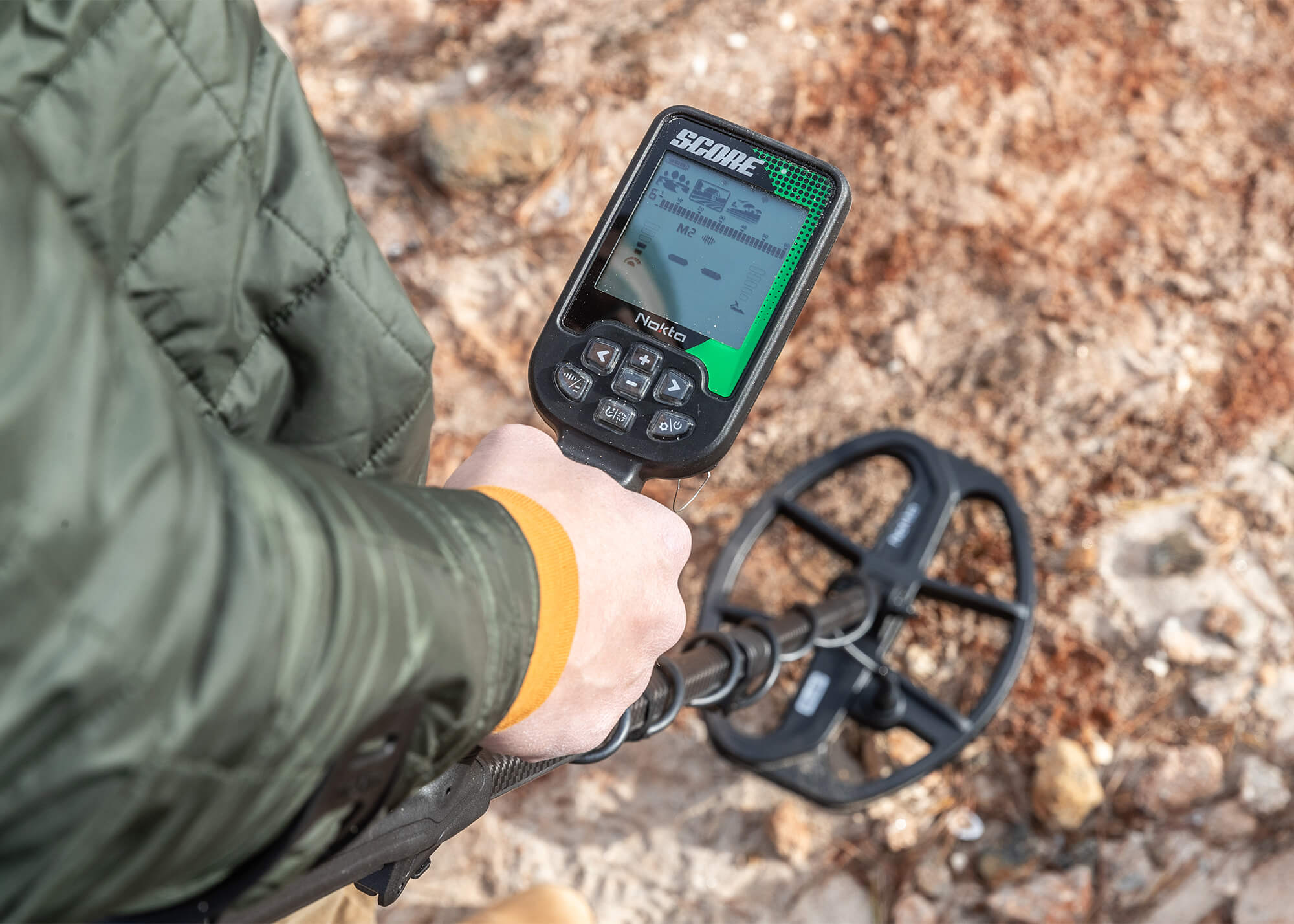 Nokta Score Waterproof Multi-Frequency Metal Detector + AccuPOINT Pinpointer Bundle