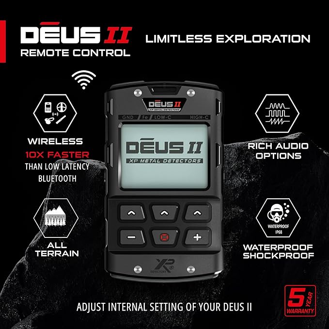 XP Waterproof Remote Control LCD Display Unit for DEUS II Metal Detector