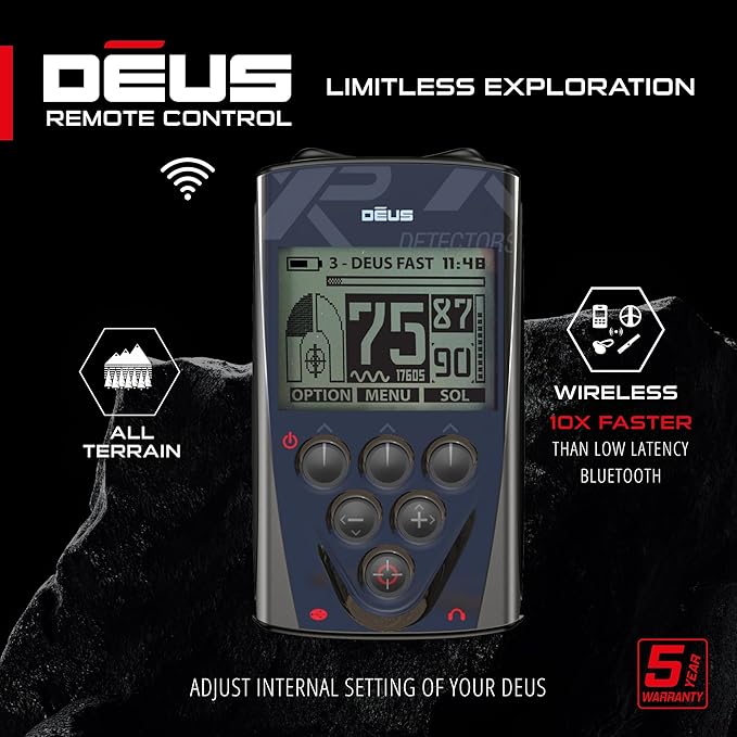 XP Wireless Remote Control with Backlit LCD Display and Speaker for DEUS Metal Detector