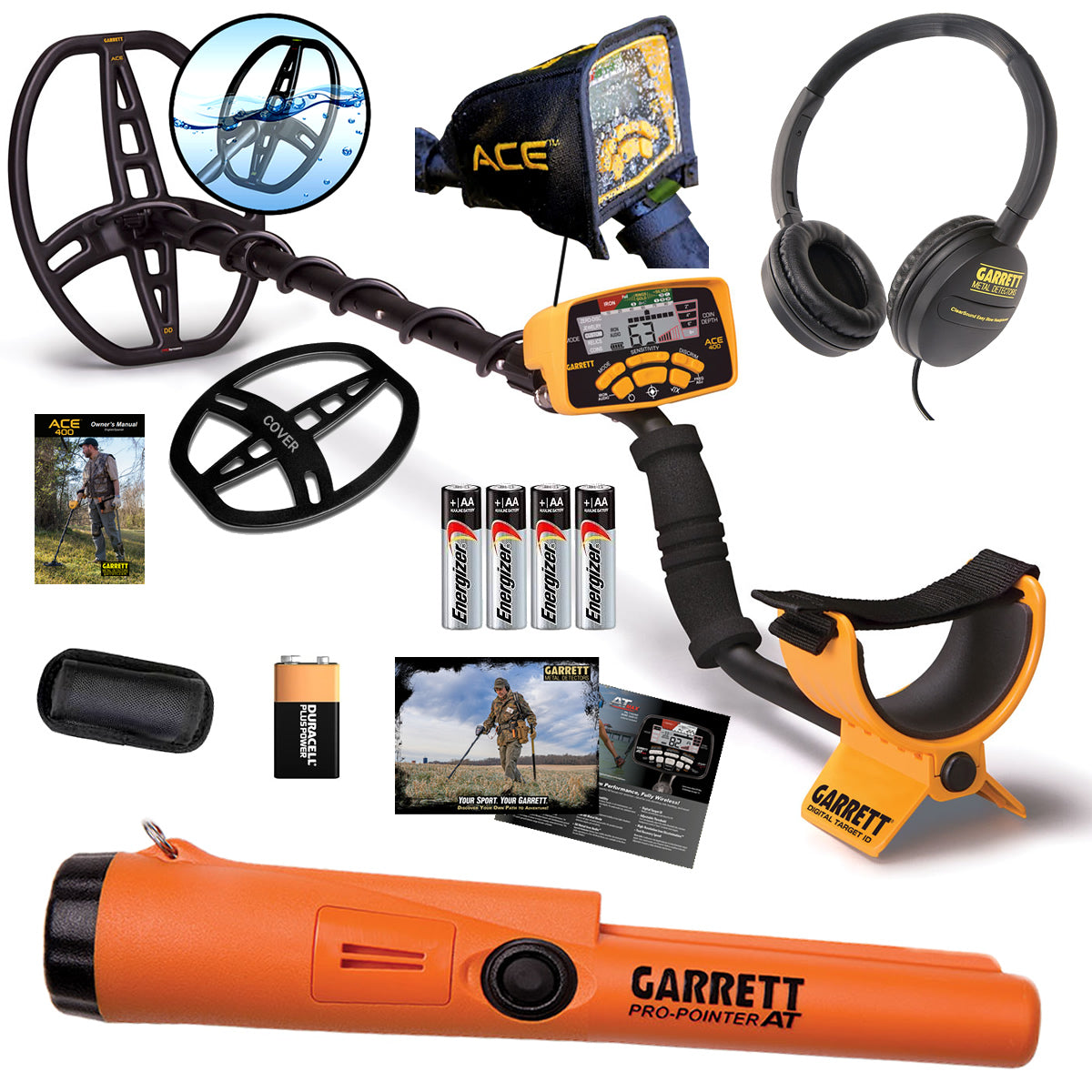 Garrett ACE 400 Metal Detector with Pro-Pointer AT Waterproof Pinpointer