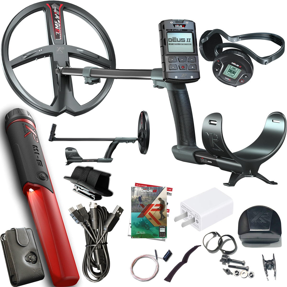 XP Deus II FMF Metal Detector with 13" x 11" Coil & MI-6 Pinpointer