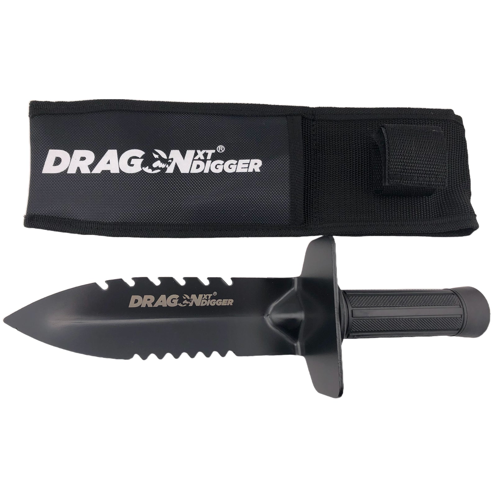 DragonXT Serrated Edge Digger with Belt Sheath – Heavy-Duty Tool for Metal Detecting
