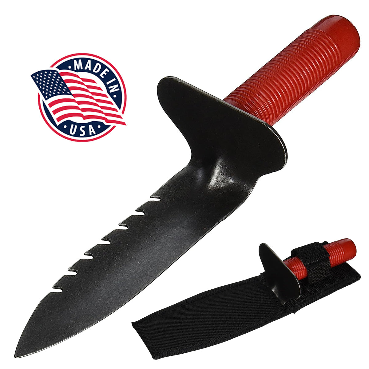 Lesche Right Serrated Digger with Sheath – Metal Detecting Tool