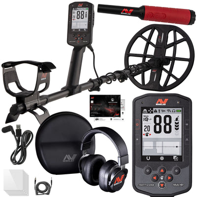Minelab Manticore Waterproof Multi-Frequency Metal Detector + Pro-Find 40
