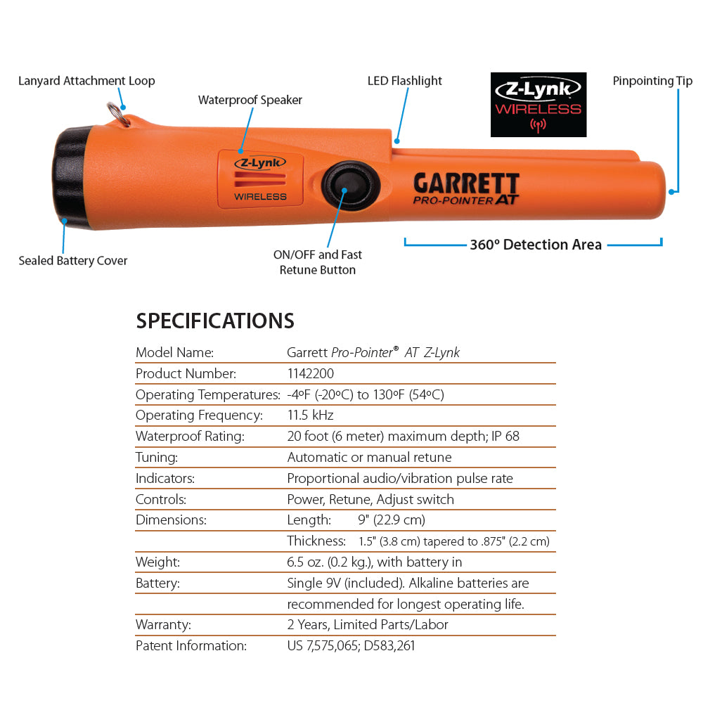 Garrett AT Pro-Pointer Z-Lynk Wireless Edition