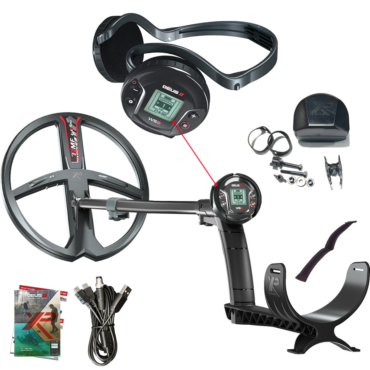 XP Deus II WS6 Master FMF Metal Detector with 13" x 11" Coil