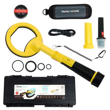 Nokta PulseDive Scuba Detector | 2-in-1 Waterproof Pinpointer Set for Adults with 5.5" Search Coil (Yellow)