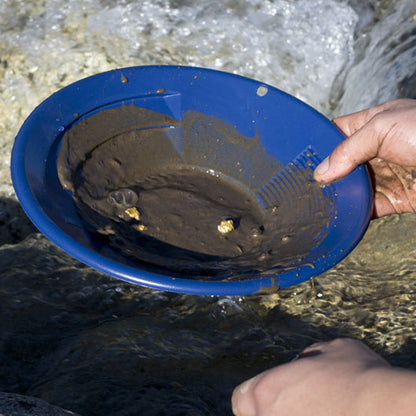 10" Blue Dual Riffle Gold Pan