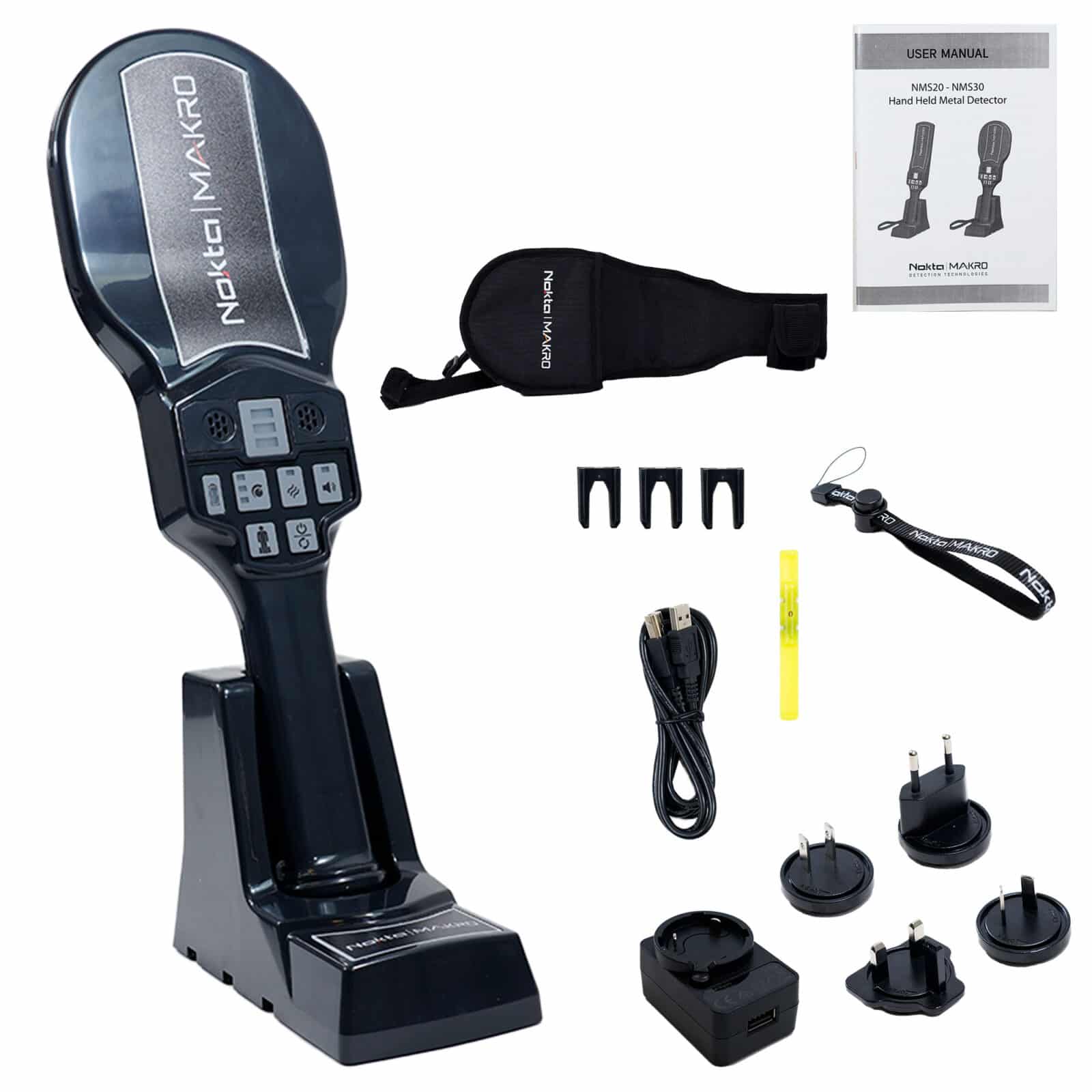 Nokta NMS30 Waterproof Rechargeable Handheld Security Metal Detector Wand
