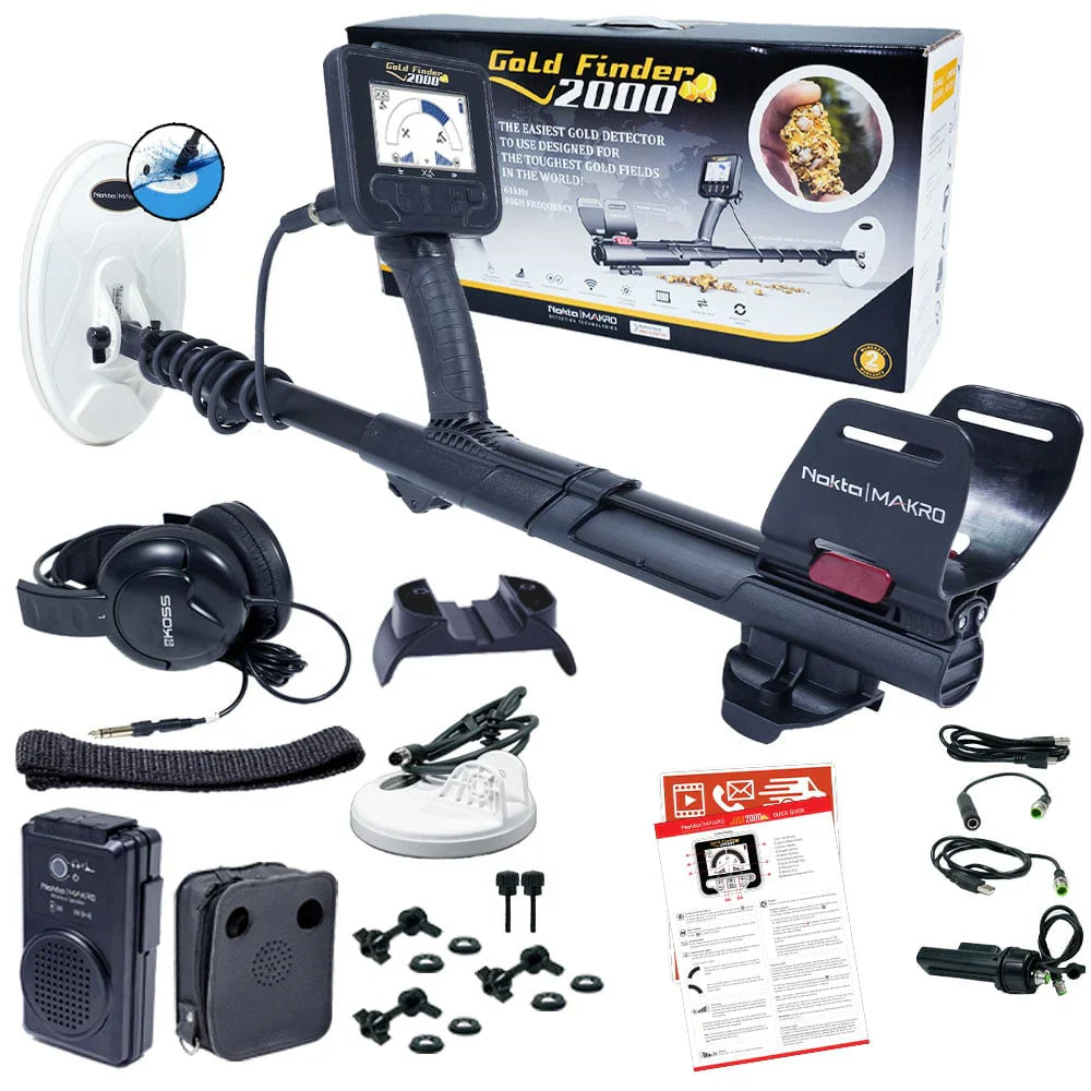 Nokta Gold Finder 2000 Metal Detector 2 Coil Package With Headphones