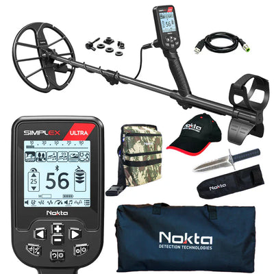 Nokta Simplex ULTRA Waterproof Metal Detector Serious Beginner Pack with Free Accessories