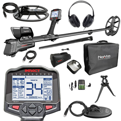Nokta Impact Pro Pack Metal Detector with Waterproof 11x7" DD Coil