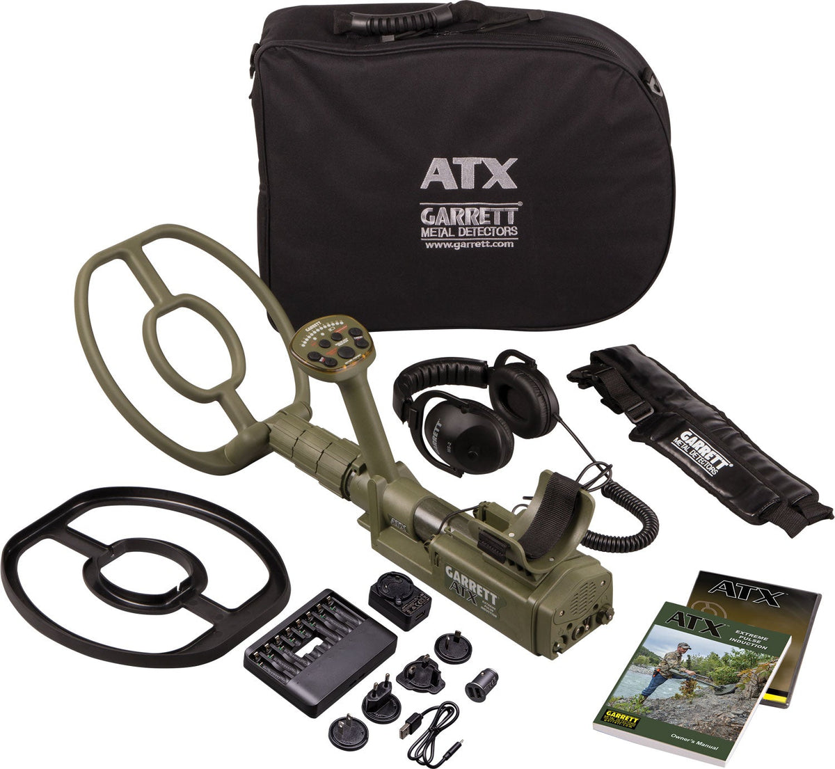 Garrett ATX Pulse Induction Metal Detector – 10x12" Open DD Coil for Deep Treasure Detection