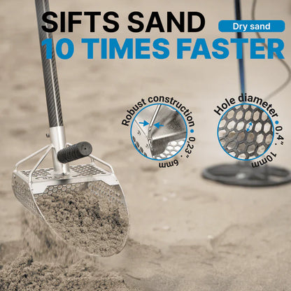 CKG 11x7" Sand Scoop for Beach Detecting - Stainless Steel