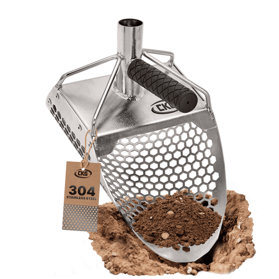 CKG 11x7" Sand Scoop for Beach Detecting - Stainless Steel