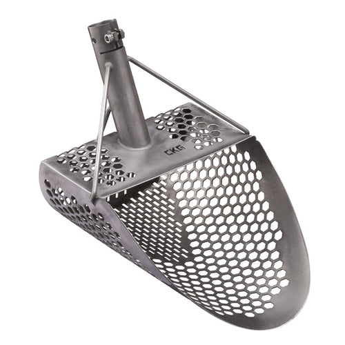 CKG 11x9" Pro Sand Scoop for Beach Metal Detecting - Stainless Steel