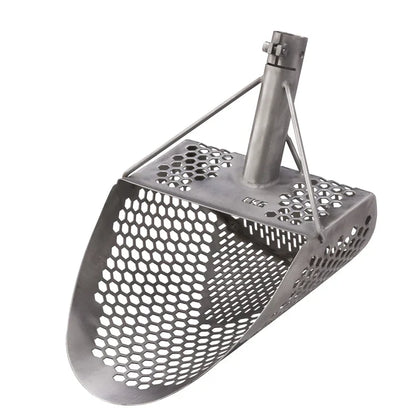 CKG 11x9" Pro Sand Scoop for Beach Metal Detecting - Stainless Steel