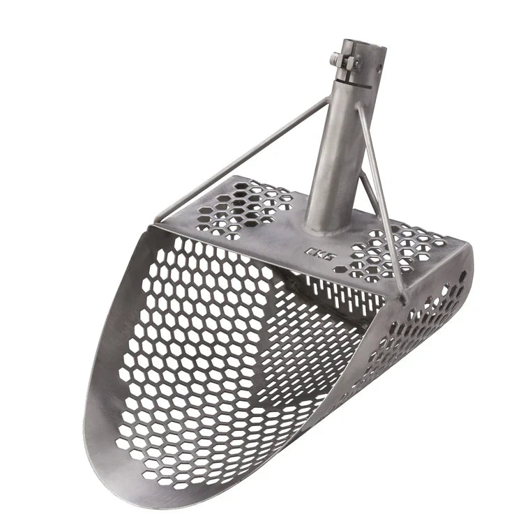CKG 11x9" Pro Sand Scoop for Beach Metal Detecting - Stainless Steel