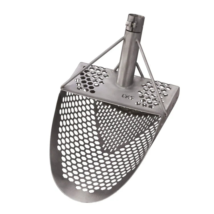 CKG 11x9" Pro Sand Scoop for Beach Metal Detecting - Stainless Steel