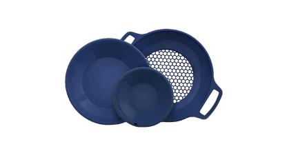 Minelab Pro-Gold Gold Panning Kit – Complete Prospecting Set with Pans, Accessories & Carry Bag (Blue)