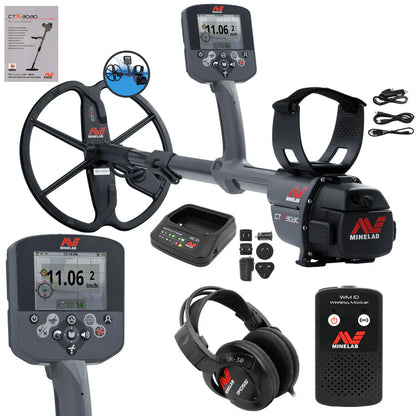 Minelab CTX 3030 Extreme Waterproof Metal Detector with 11" Smart Coil & KOSS Headphones