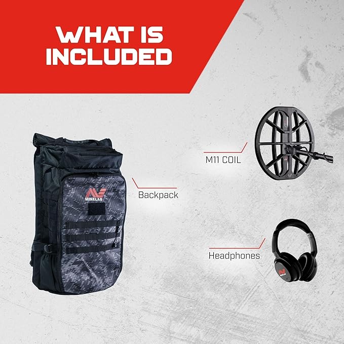 Minelab Manticore Multi-Frequency High Power Waterproof Metal Detector with Backpack Bundle