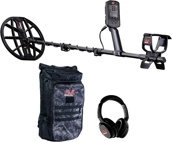 Minelab Manticore Multi-Frequency High Power Waterproof Metal Detector with Backpack Bundle