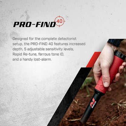 Minelab Manticore Multi-Frequency High Power Waterproof Metal Detector with M9 Coil, PRO-FIND 40 Pinpointer & Backpack