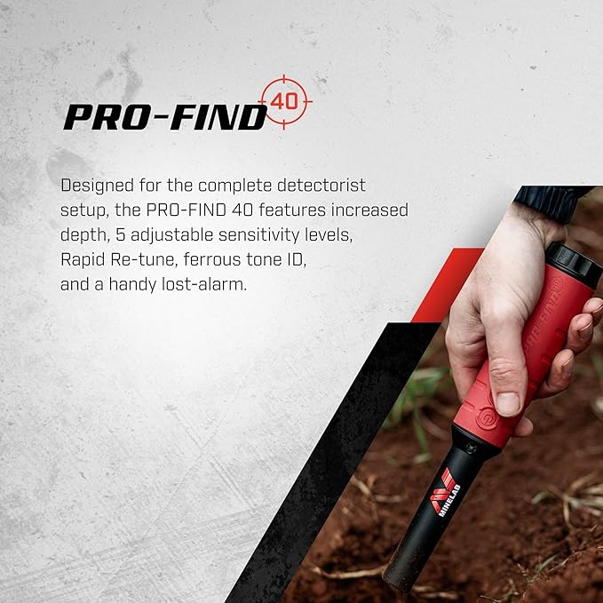 Minelab Manticore Multi-Frequency High Power Waterproof Metal Detector with M9 Coil, PRO-FIND 40 Pinpointer & Backpack