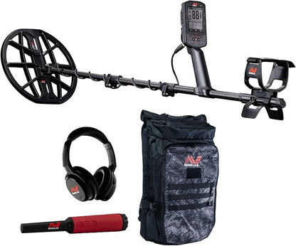 Minelab Manticore Multi-Frequency High Power Waterproof Metal Detector with PRO-FIND 40 Pinpointer & Backpack