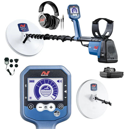 Minelab GPX 6000 All Gold Detector – 2 Coil Package with 11” Monoloop & 14” Double-D Waterproof Coils