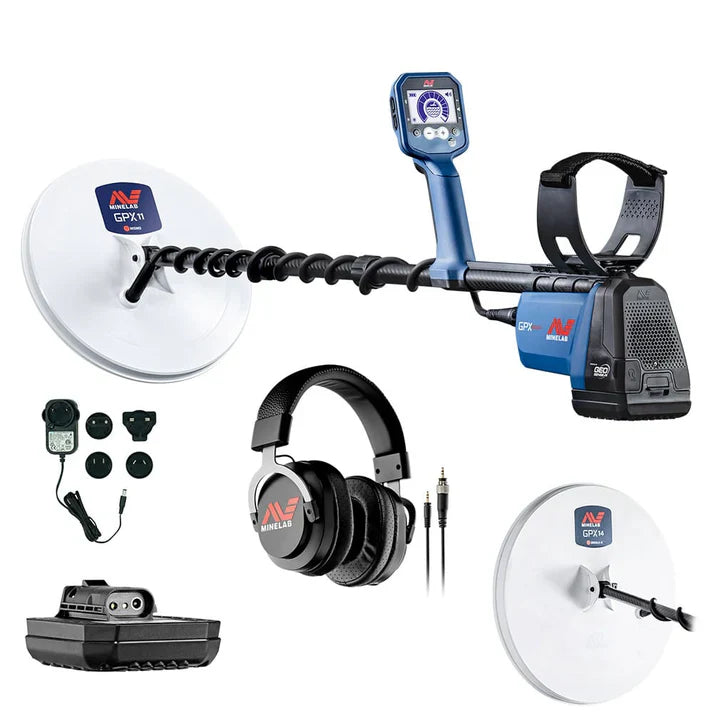 Minelab GPX 6000 All Gold Detector – 2 Coil Package with 11” Monoloop & 14” Double-D Waterproof Coils