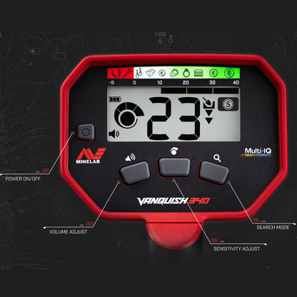 Minelab Vanquish 340 Metal Detector with 10" Coil for Coin & Relic Hunting